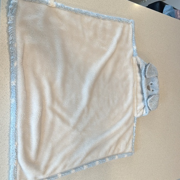 BLANKETS & BEYOND blue White Dots Hooded long ears dog BABY BLANKET Hood Plush - Picture 5 of 11